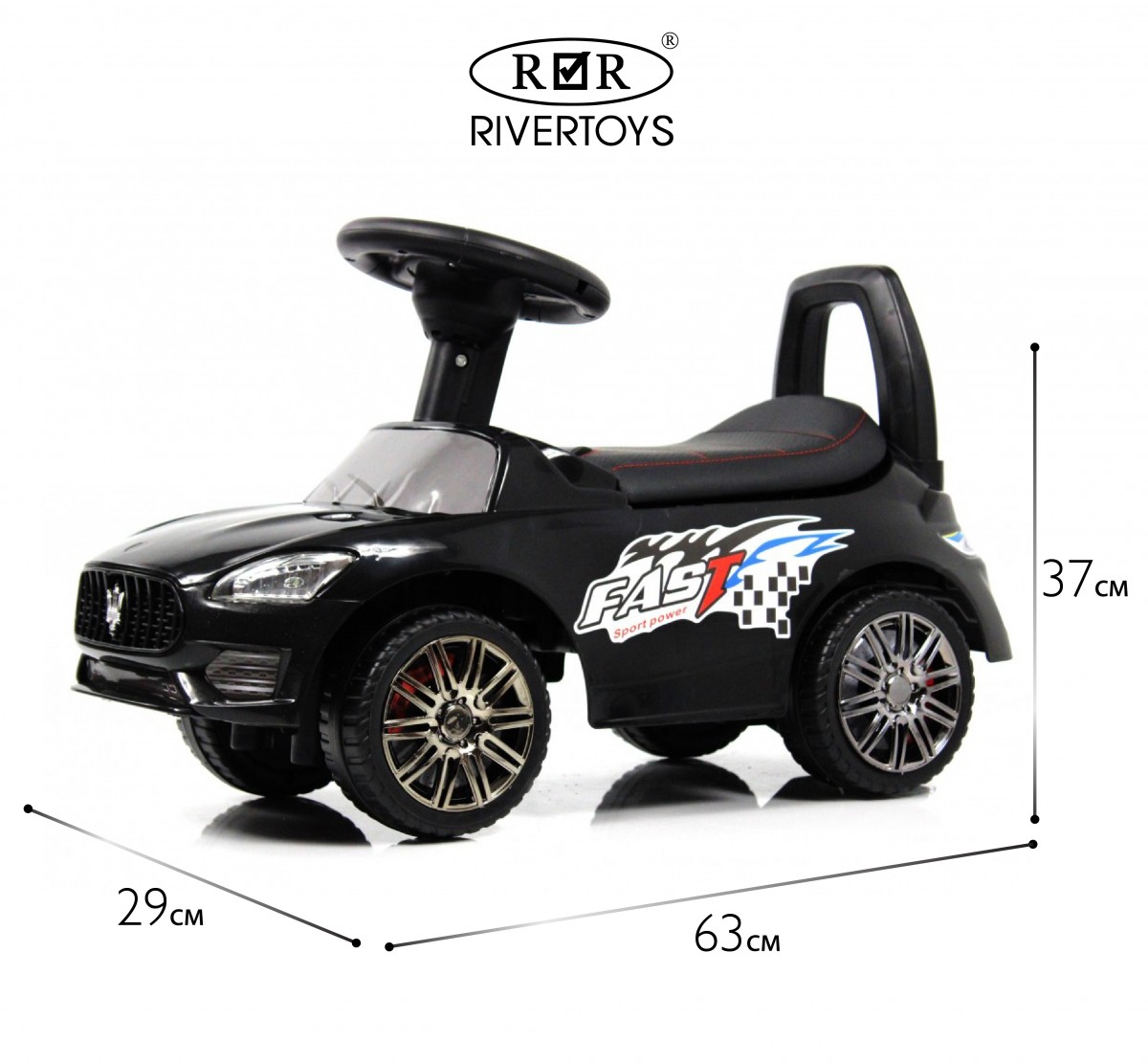 

Детский толокар RiverToys черный