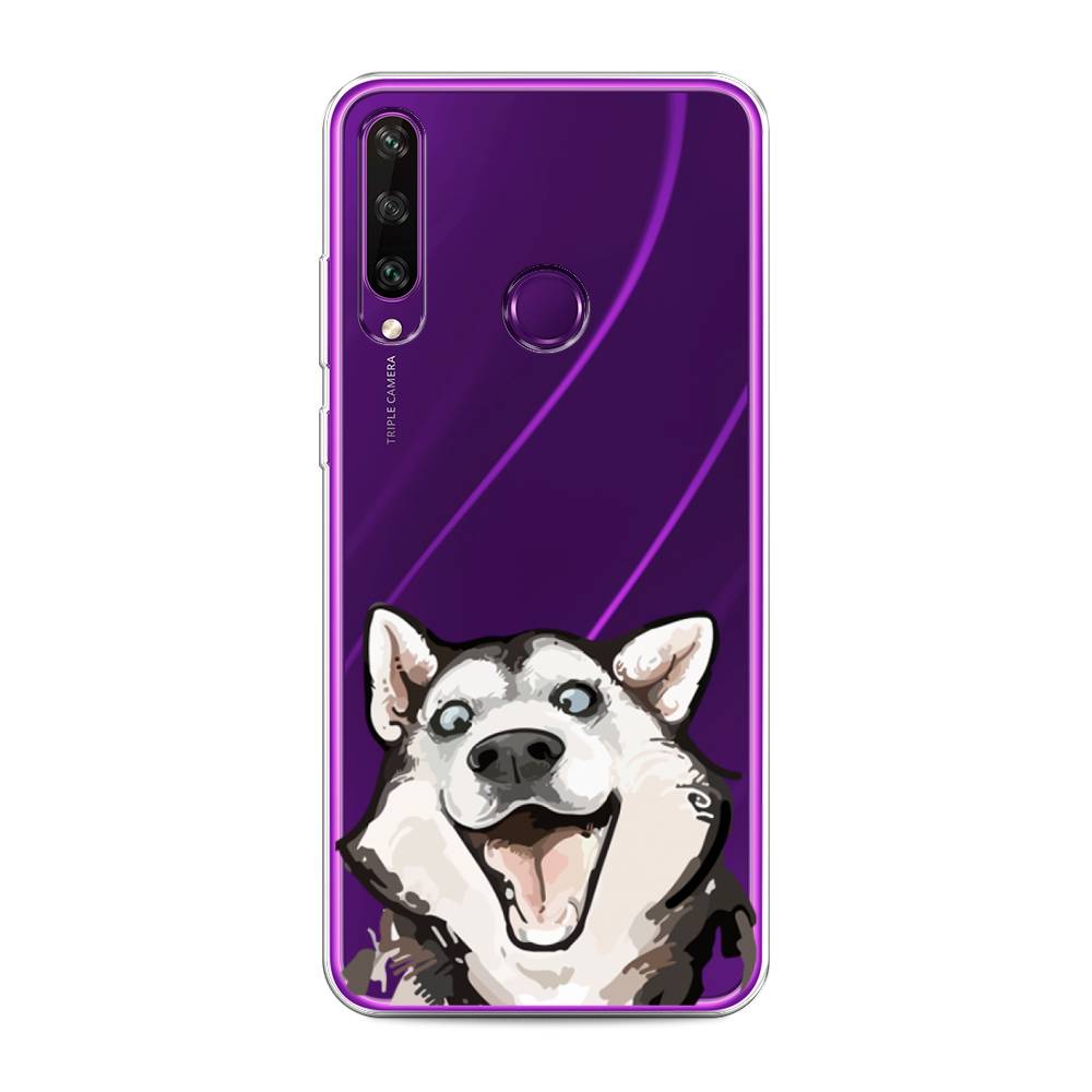 

Чехол Awog на Huawei Y6p "Радостный хаски", Белый;голубой;черный, 6103250-1