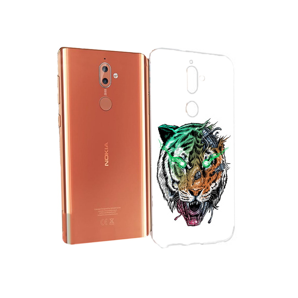 

Чехол MyPads Tocco для Nokia 9 робо-тигр (PT126479.94.584), Прозрачный, Tocco