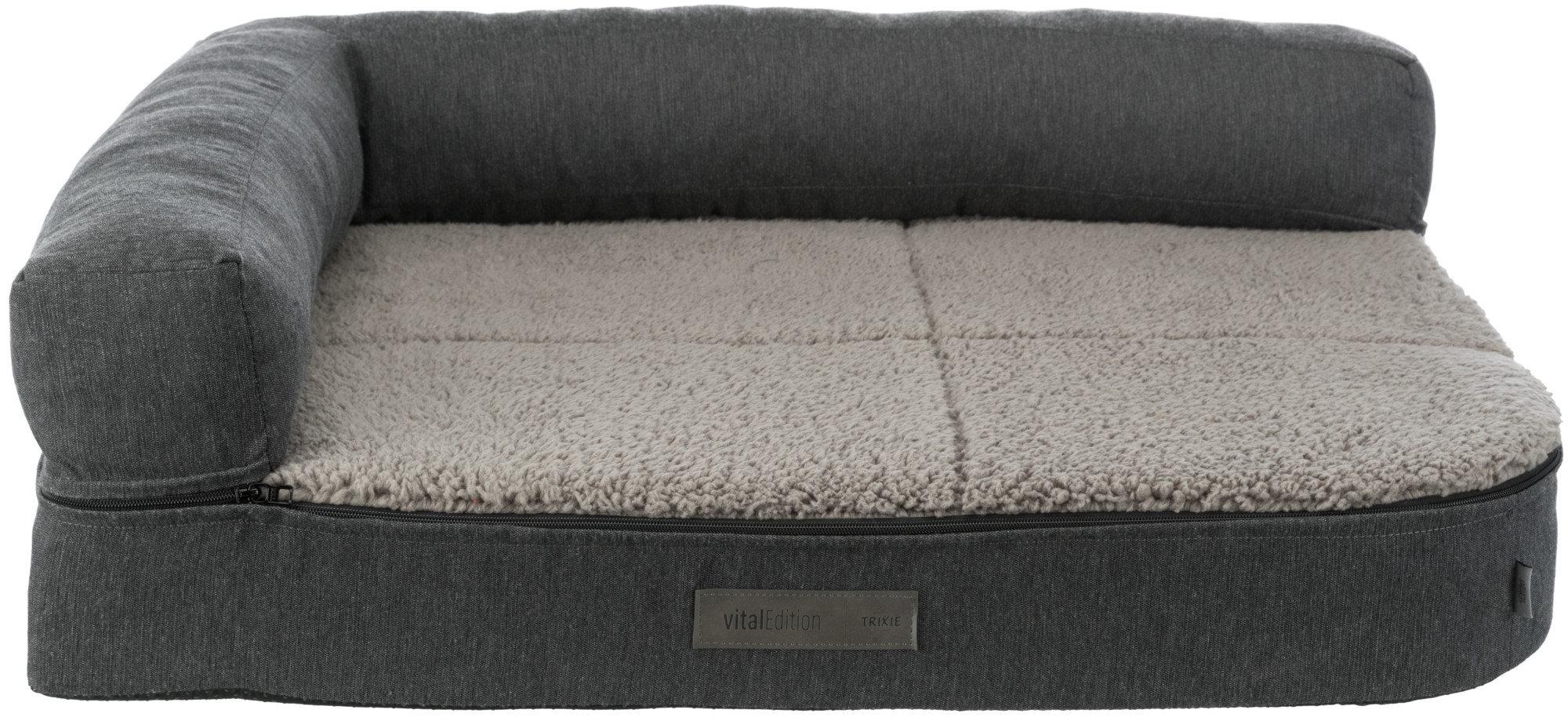 Лежанка для кошек и собак Trixie плюш, текстиль 80x100x14см серый
