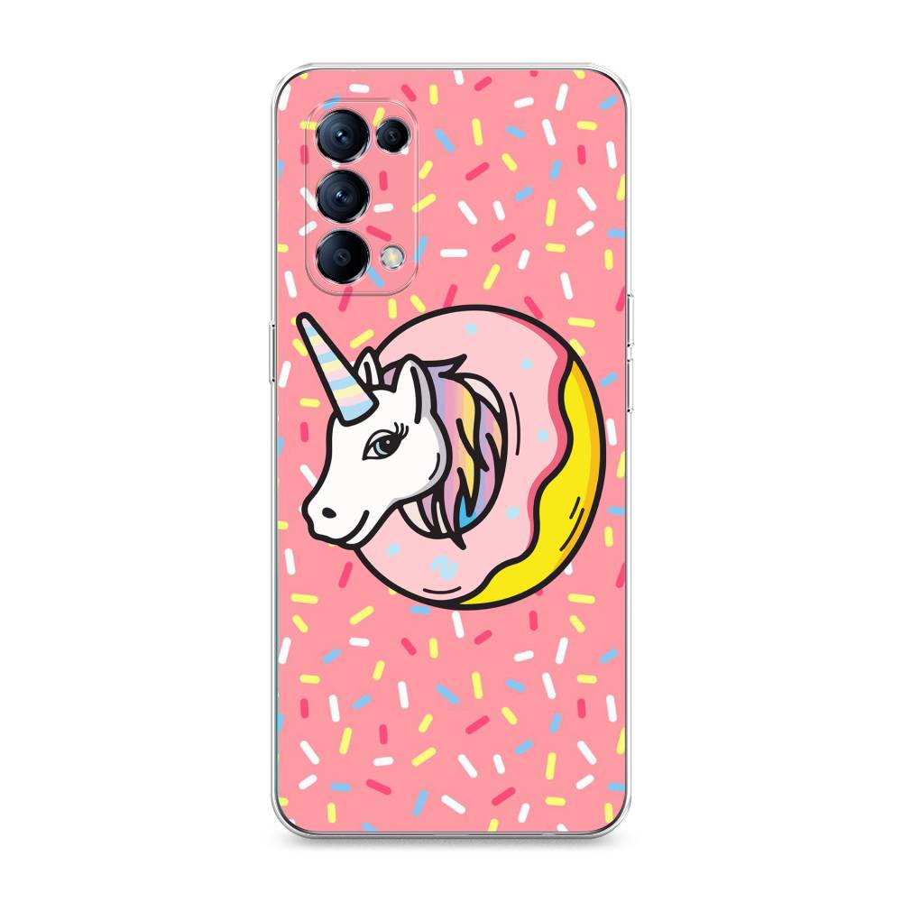 

Чехол Awog на Oppo Reno 5 "Единорог в пончике", Разноцветный, 255250-2