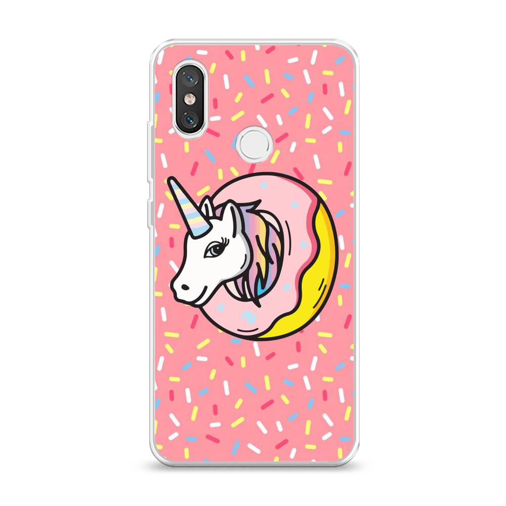 

Чехол Awog на Xiaomi Mi 8 "Единорог в пончике", Разноцветный, 33550-2