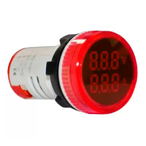 Индикатор значения напряжения и тока AD22-RAV красный Энергия индикатор значения тока и напряжения желтый ed16 22avd 100а ekf proxima