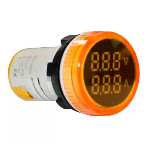 Индикатор значения напряжения и тока AD22-RAV желтый Энергия индикатор напряжения постоянного и переменного тока 6 12 24в