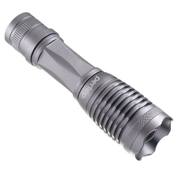 

Perfeo Светодиодный фонарь LT-034-A Silver, 600LM, аккумулятор 18650+3*AAA, Zoom, 5 реж.