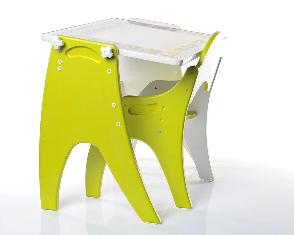 Набор детской мебели TECH KIDS Трансформер растущий стол, стул, мольберт Буквы-цифры лайм набор полесье сборный мольберт