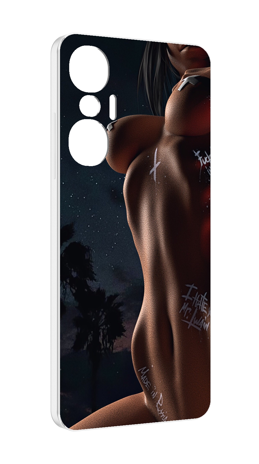 

Чехол MyPads белые-татуировки-на-теле для Infinix Hot 20S противоударный, Tocco