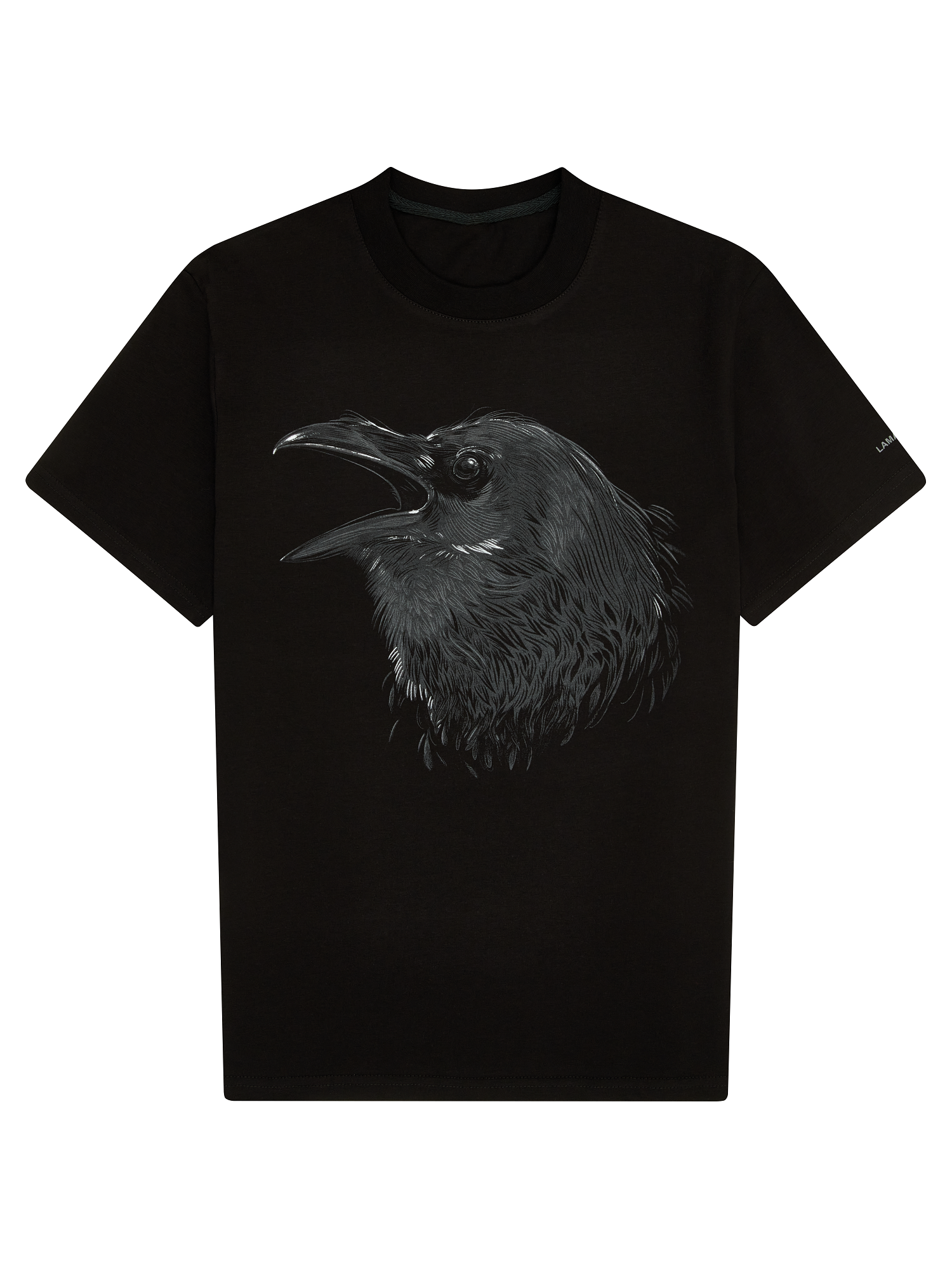 

Футболка мужская LAMASKIS tshirt-raven-head-male черная M, Черный, tshirt-raven-head-male