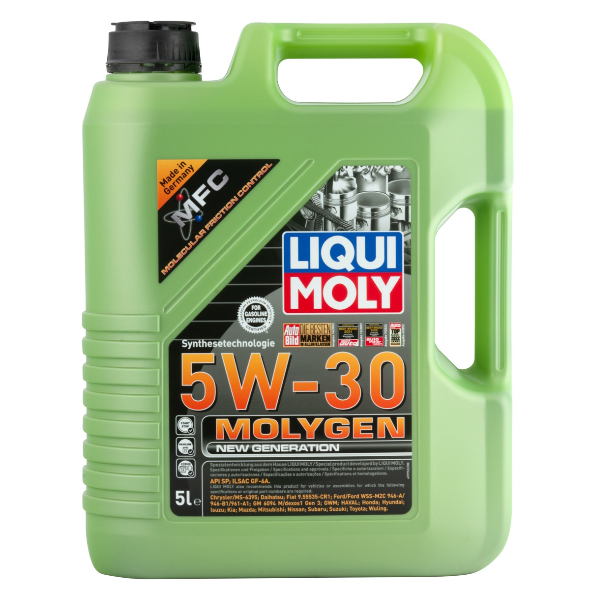 Масло моторное Liqui Moly Molygen New Generation 5W-30 9952, 5л, HC синтетическое