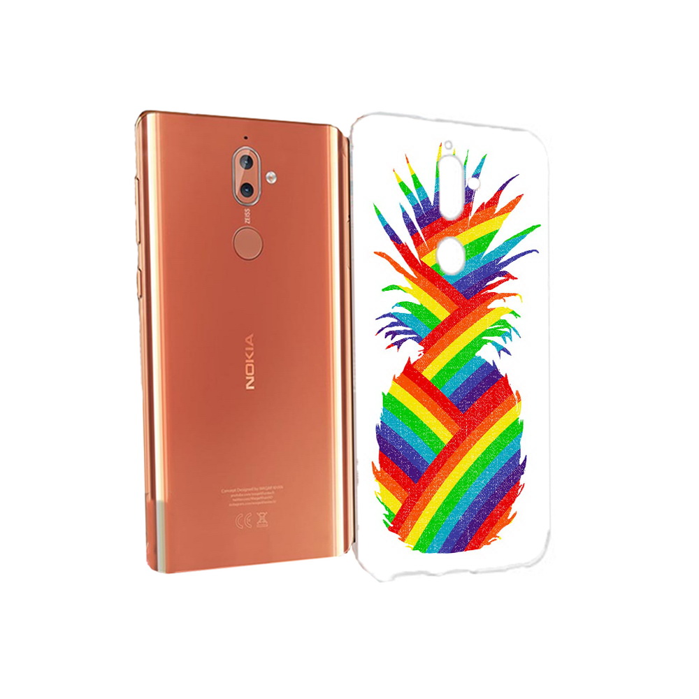 

Чехол MyPads Tocco для Nokia 9 радужный ананас (PT126479.94.566), Прозрачный, Tocco