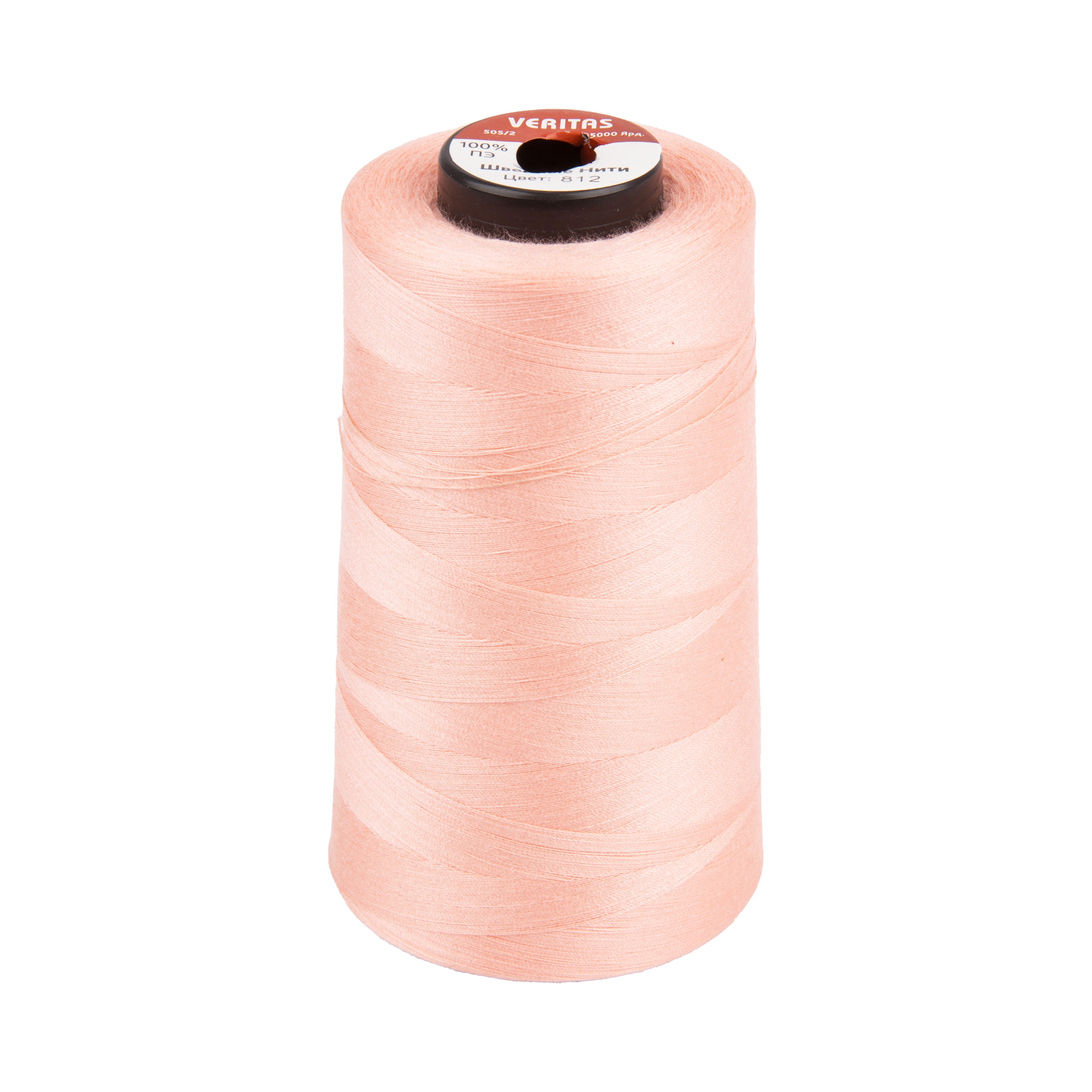 Нитки швейные Veritas 272739, 100% PE 50/2 цв S-812 розовый грязный (боб 5000ярдов)
