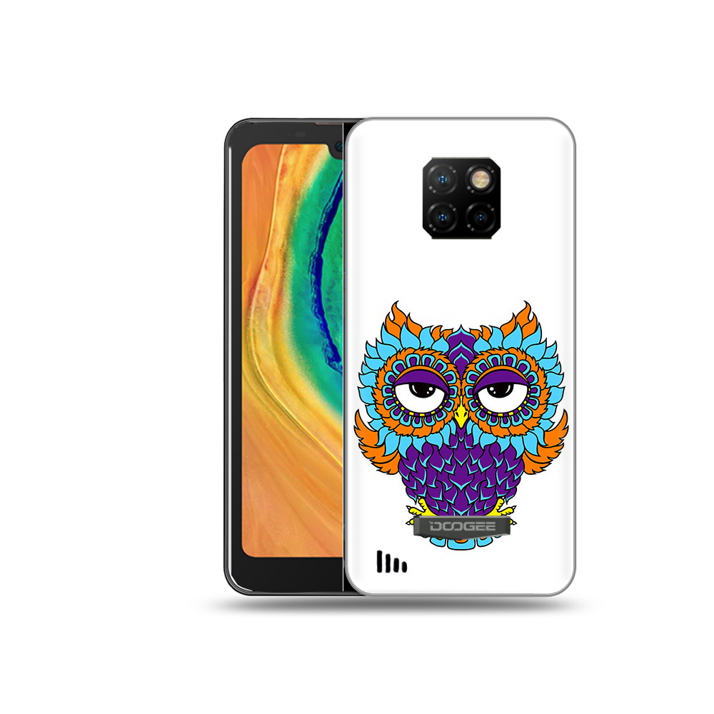 

Чехол MyPads Tocco для Doogee S88 Plus Цветная сова, Прозрачный, Tocco