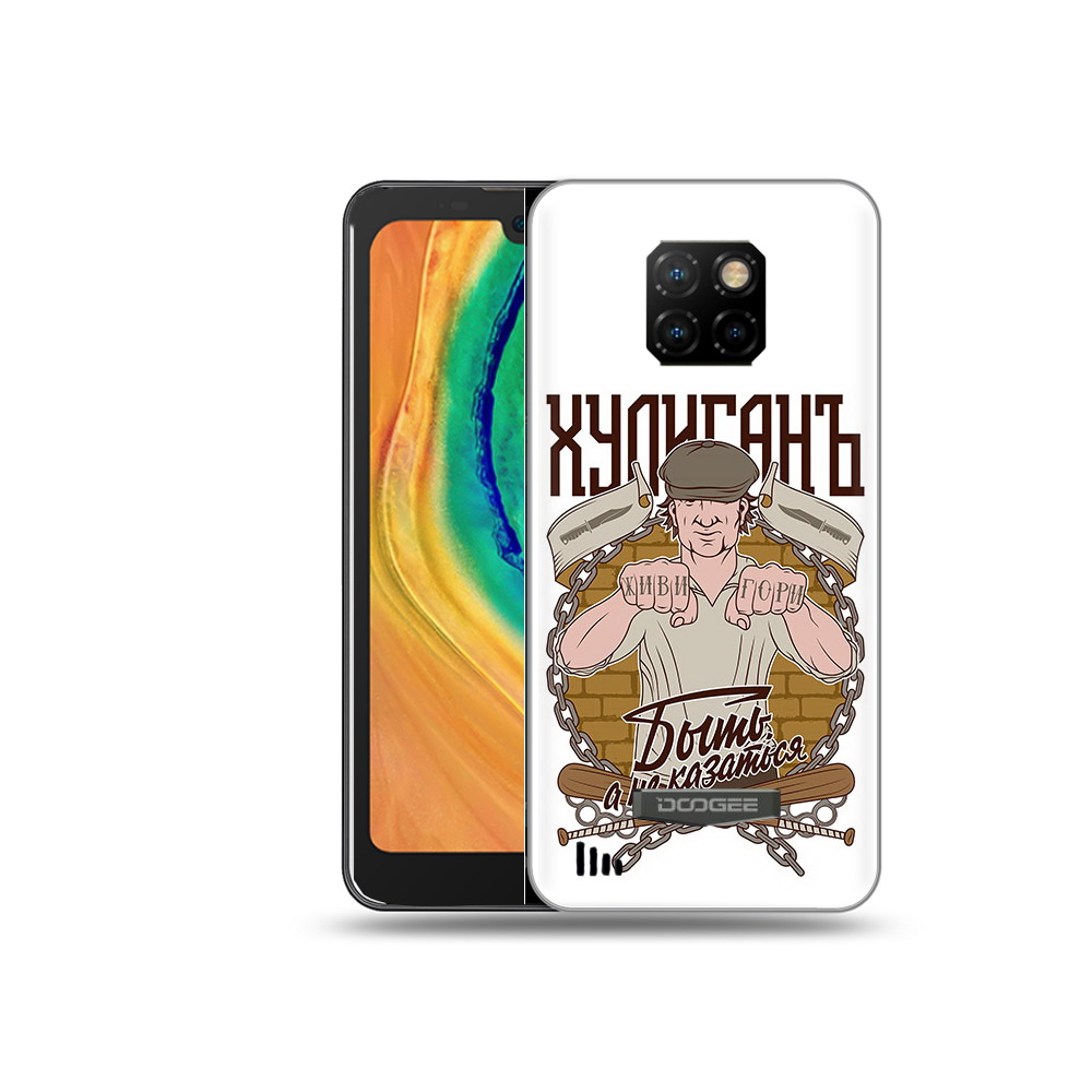 

Чехол MyPads Tocco для Doogee S88 Plus Хулиган, Прозрачный, Tocco