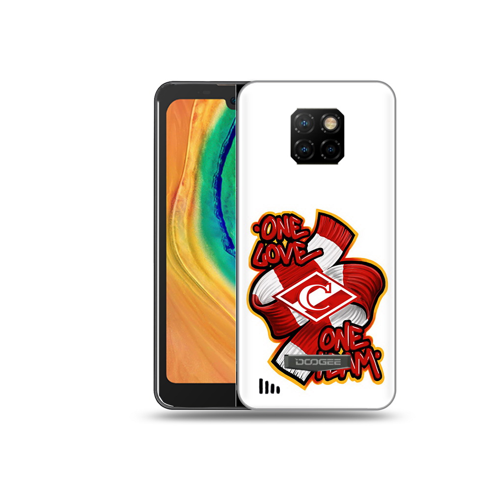 

Чехол MyPads Tocco для Doogee S88 Plus ФК спарак 1 любовь, Прозрачный, Tocco
