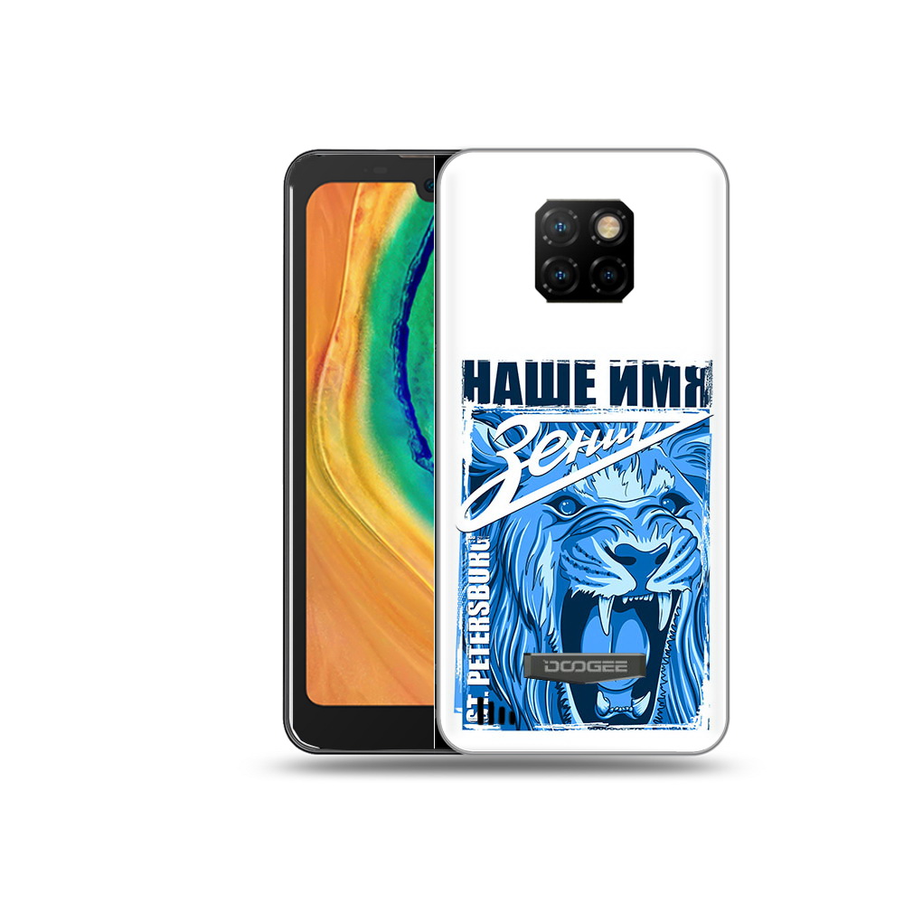 

Чехол MyPads Tocco для Doogee S88 Plus ФК наше имя зенит, Прозрачный, Tocco