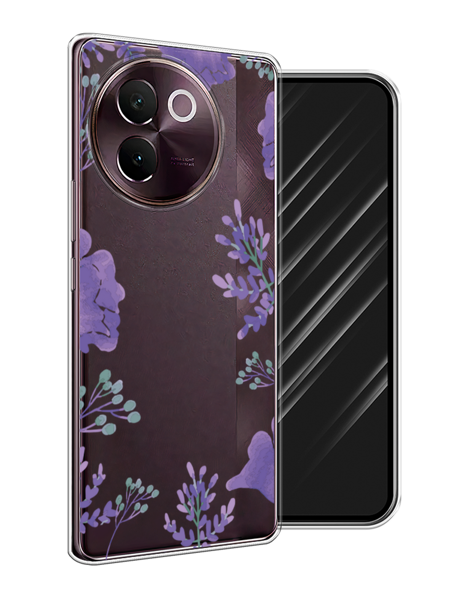 

Чехол Awog на Vivo V30e "Сиреневая цветочная рамка", Прозрачный;фиолетовый, 2610550-1