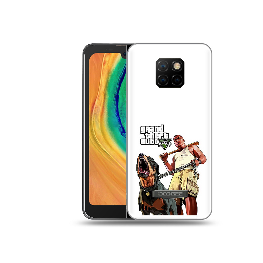 

Чехол MyPads Tocco для Doogee S88 Plus GTA грозная собака, Прозрачный, Tocco