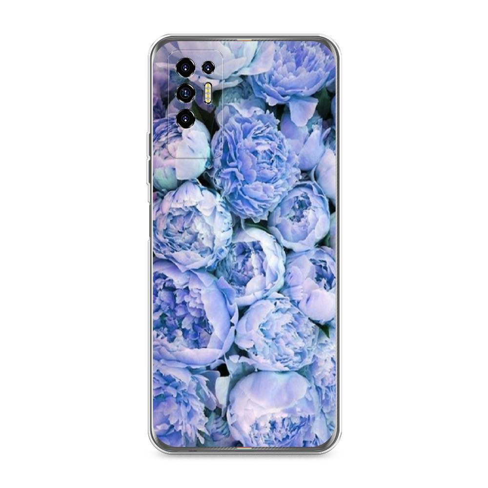 

Чехол Awog на Tecno Pova 2 "Пионы голубые", Разноцветный, 300550-8