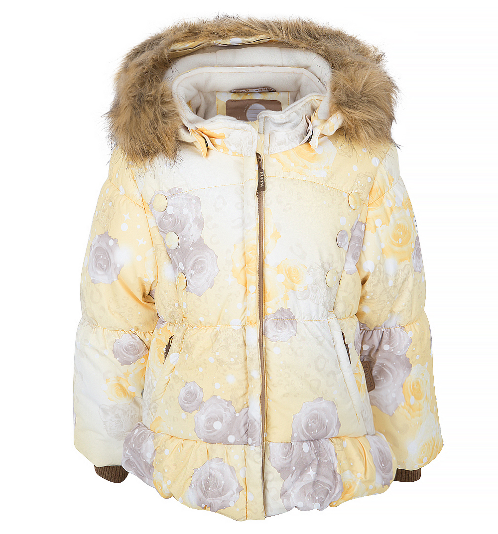 фото Куртка утепленная huppa lilly, цвет: желтый р.74