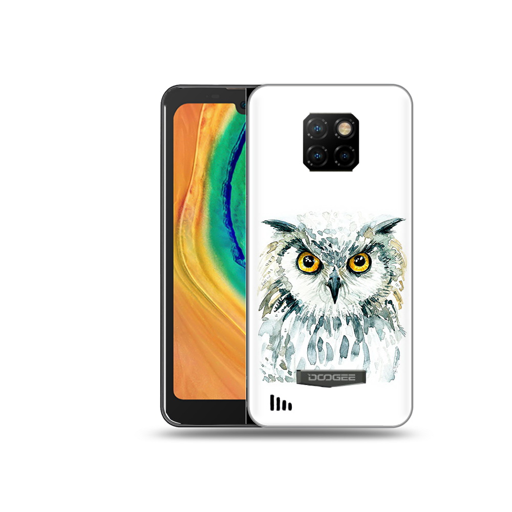 

Чехол MyPads Tocco для Doogee S88 Plus Серьезная сова, Прозрачный, Tocco
