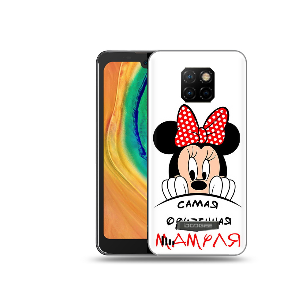 

Чехол MyPads Tocco для Doogee S88 Plus Самая лучшая мамуля Мини Маус, Прозрачный, Tocco