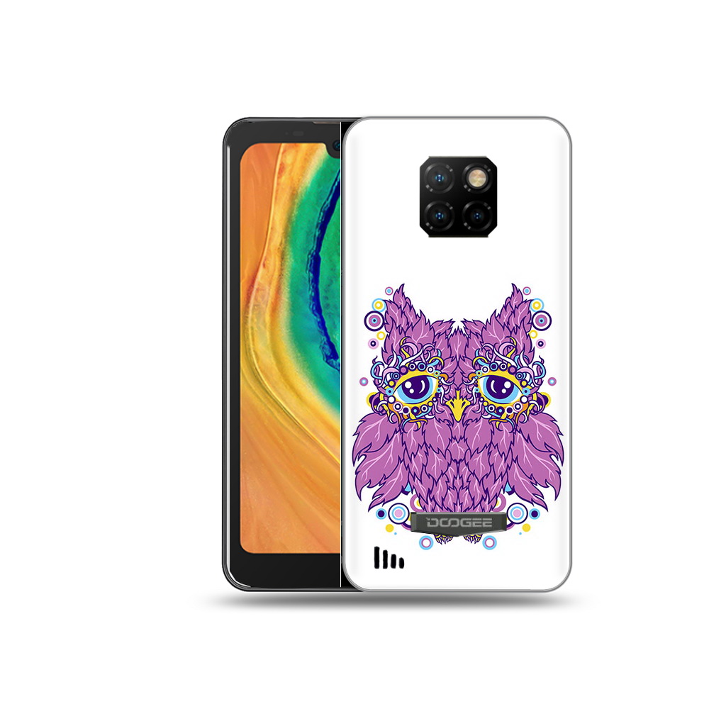

Чехол MyPads Tocco для Doogee S88 Plus Розовая сова, Прозрачный, Tocco