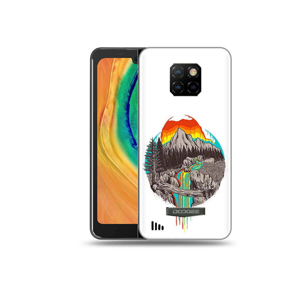 

Чехол MyPads Tocco для Doogee S88 Plus Радужный водопад, Прозрачный, Tocco