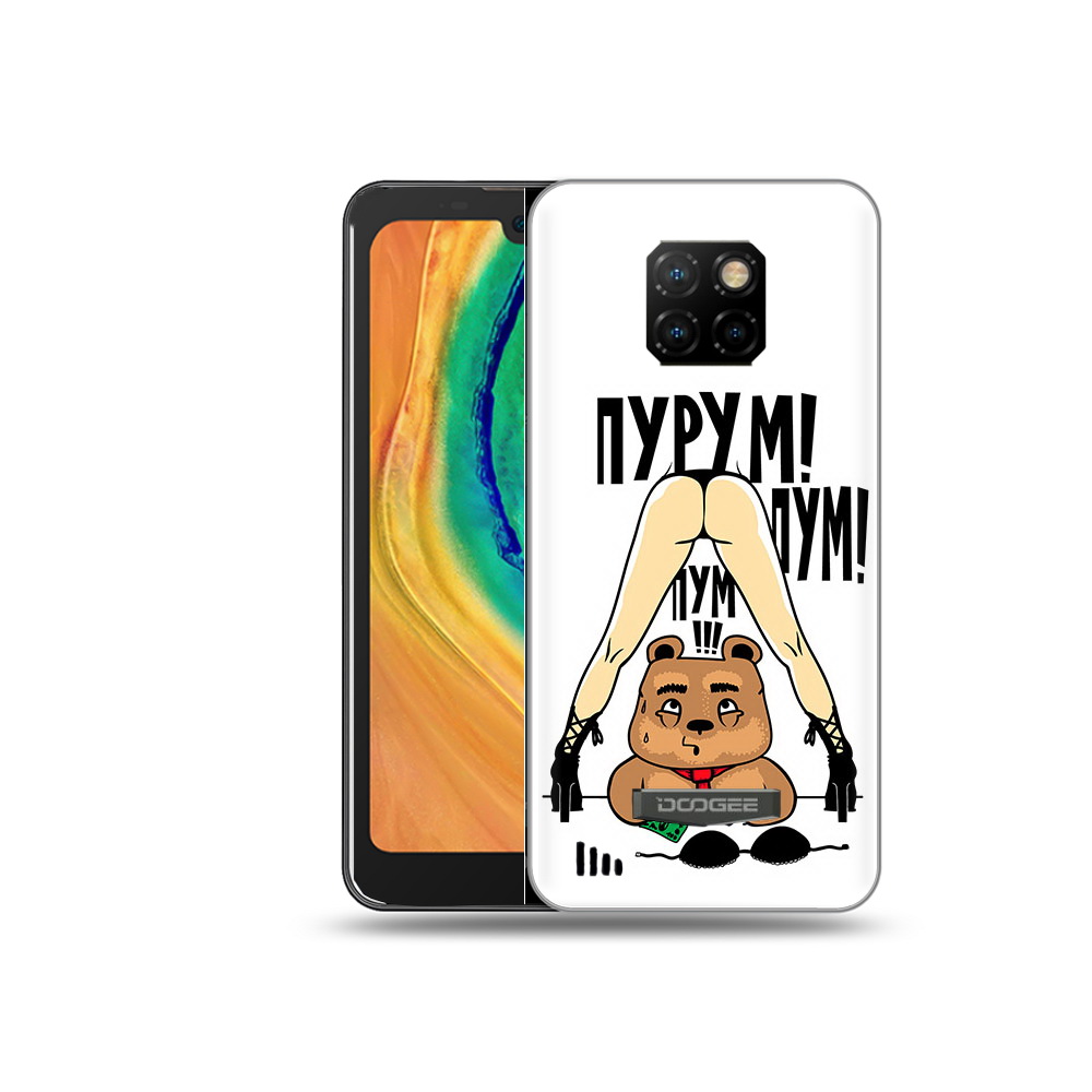 

Чехол MyPads Tocco для Doogee S88 Plus Пурум пум пум, Прозрачный, Tocco