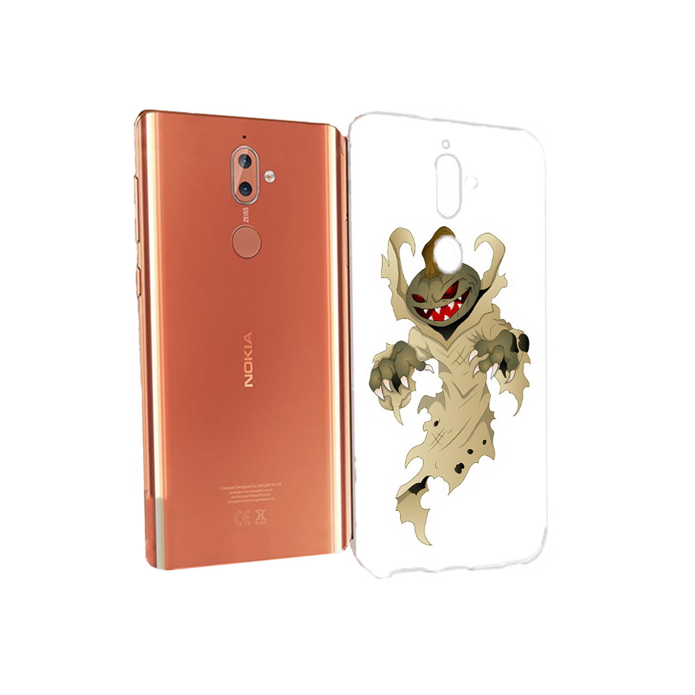 

Чехол MyPads Tocco для Nokia 9 призрак хэллоуина (PT126479.94.555), Прозрачный, Tocco