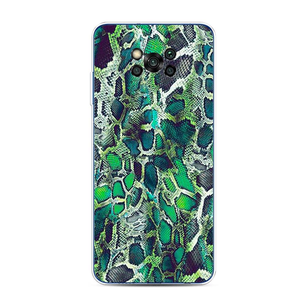 

Чехол Awog на Poco X3/X3 Pro "Зеленая кожа змеи", Разноцветный, 39250-3