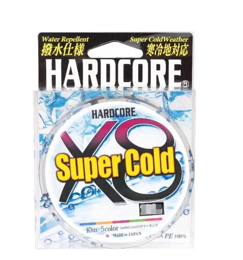 Плетеный шнур Duel PE Hardcore Super Cold X8, 300м #6.0 5COLOR 40.0Kg, H3985, (0.420mm)