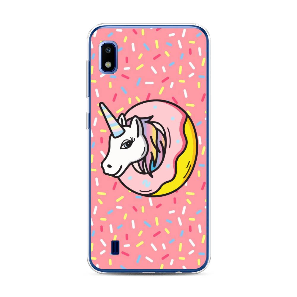 

Чехол Awog на Samsung Galaxy A10 "Единорог в пончике", Разноцветный, 27950-2