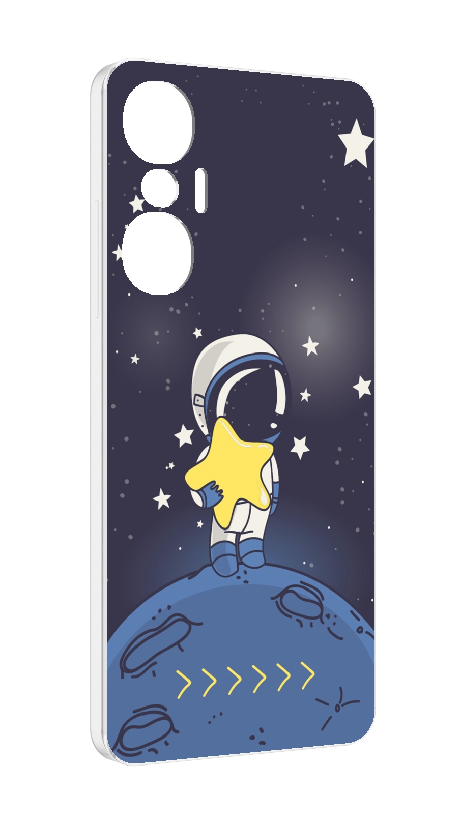 

Чехол MyPads астронавт с звездочкой для Infinix Hot 20S противоударный, Tocco