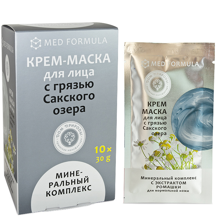 

Крем-маска Дом природы Минеральный комплекс, с грязью сакского озера, 30 г
