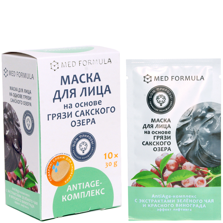 

Маска для лица Дом Природы на основе грязи Сакского озера AntiAge-комплекс, 30 г