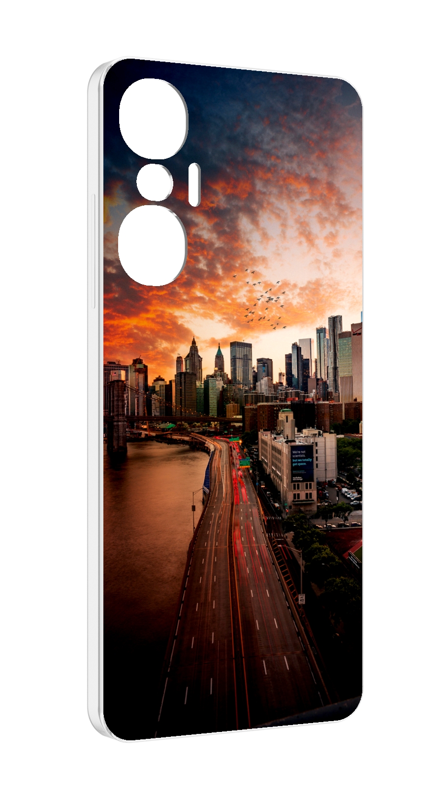 

Чехол MyPads американский город фото для Infinix Hot 20S противоударный, Tocco