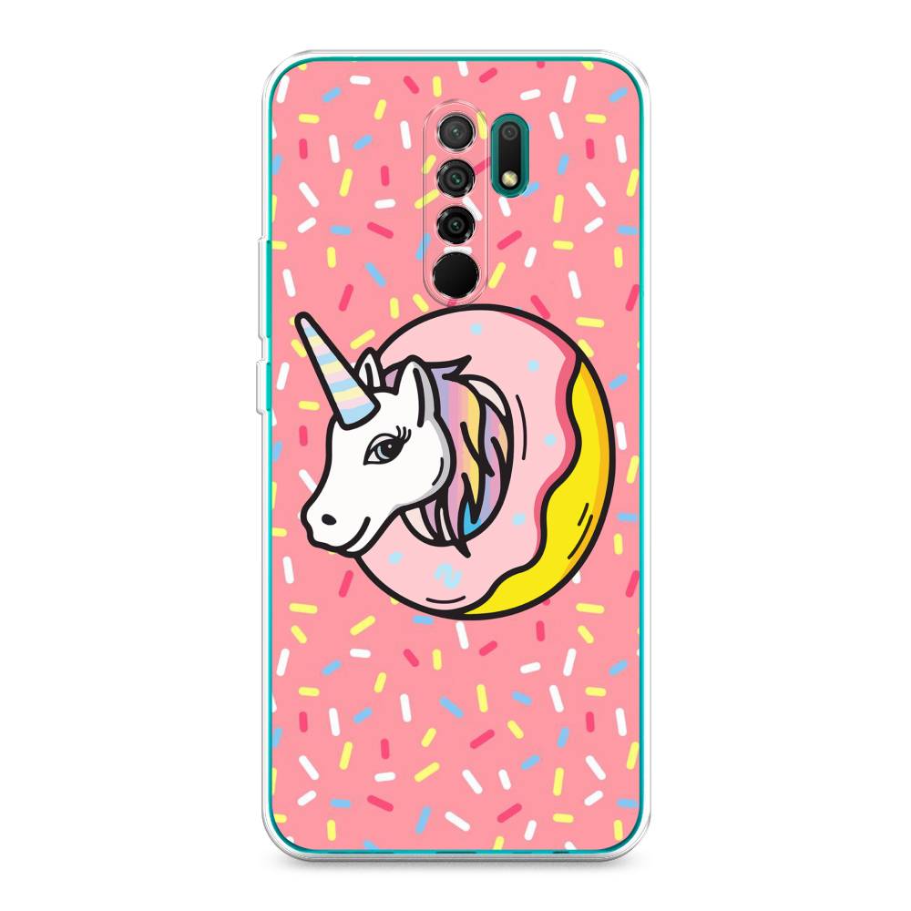 

Чехол Awog на Xiaomi Redmi 9 "Единорог в пончике", Разноцветный, 38350-2