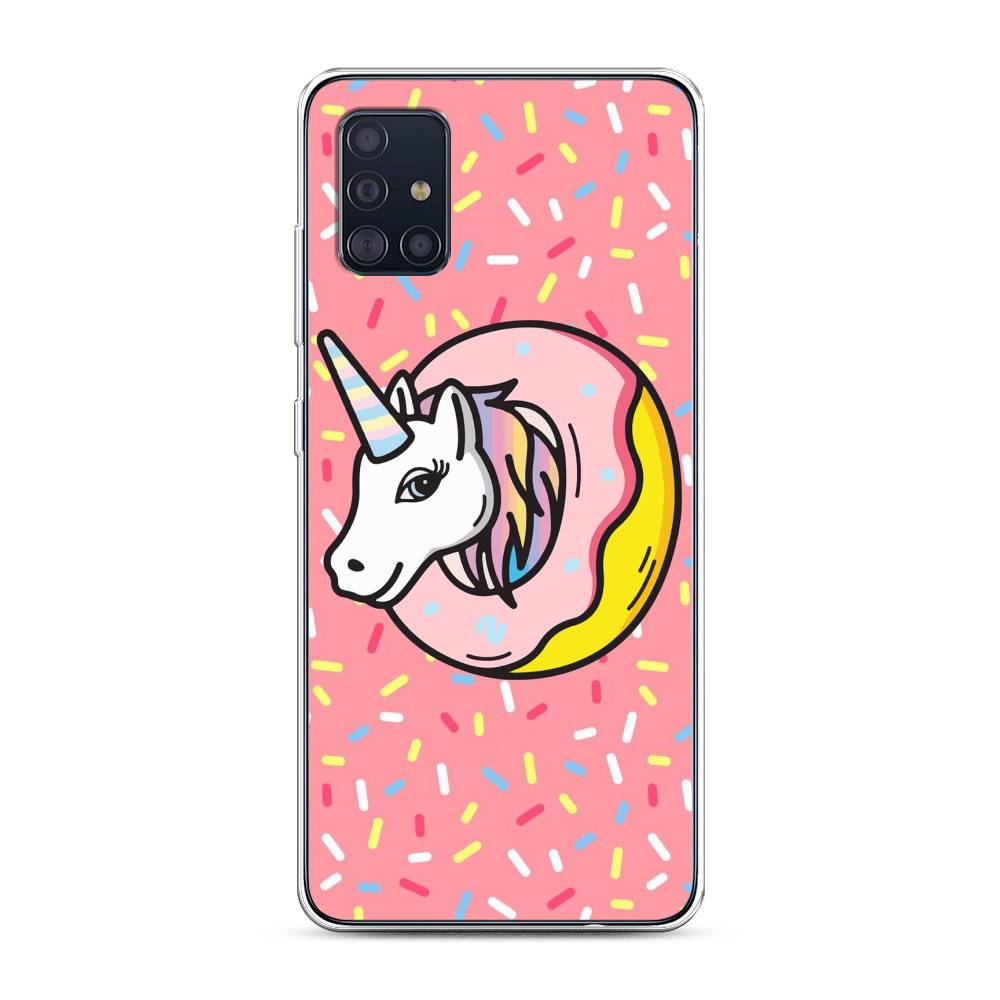 

Чехол Awog на Samsung Galaxy A51 "Единорог в пончике", Разноцветный, 28950-2