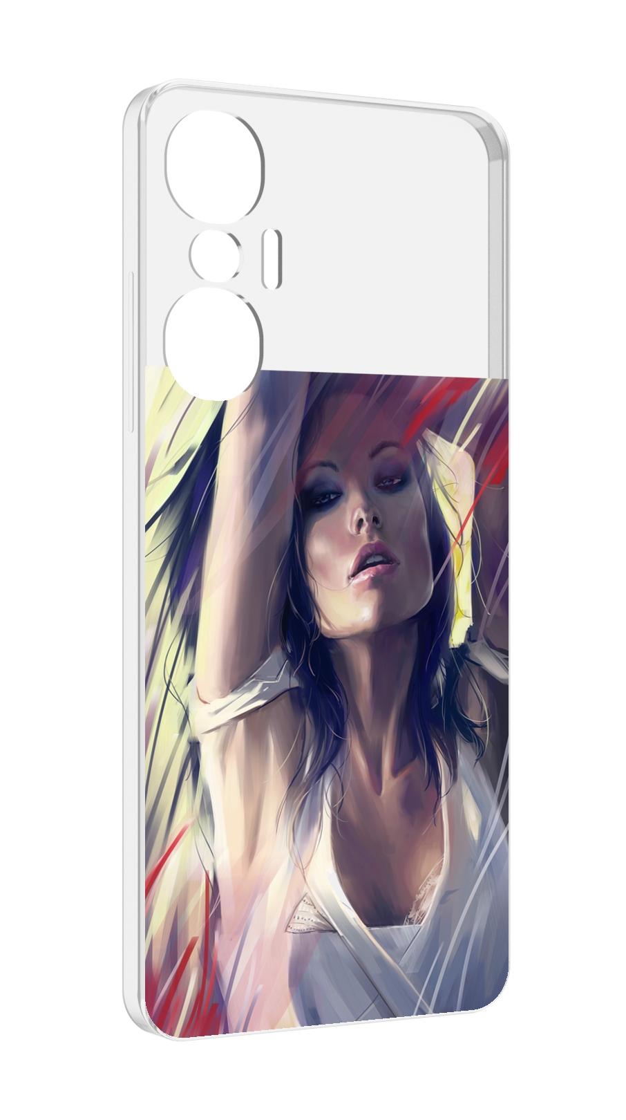 

Чехол MyPads акварельная-девушка женской для Infinix Hot 20S противоударный, Tocco