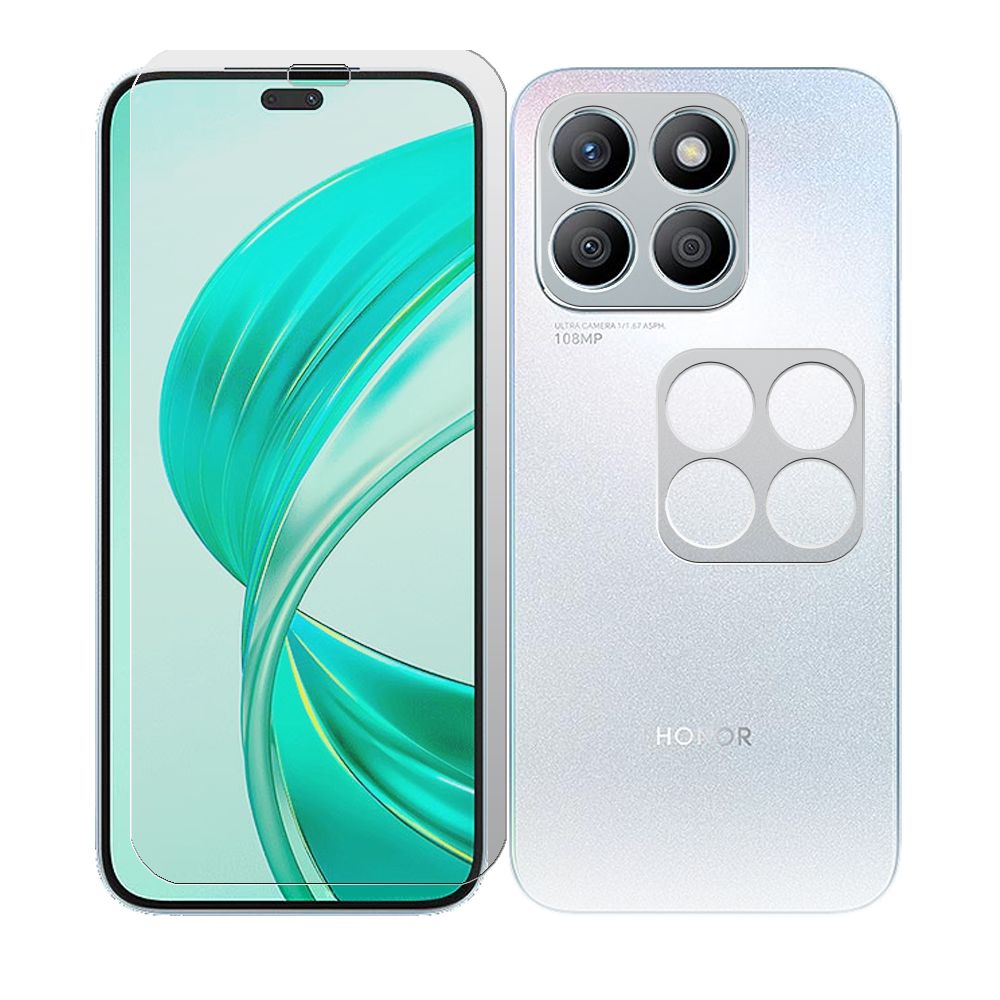 

Стекло защитное гибридное МАТОВОЕ Krutoff для Honor X8b + защита камеры (2шт.)
