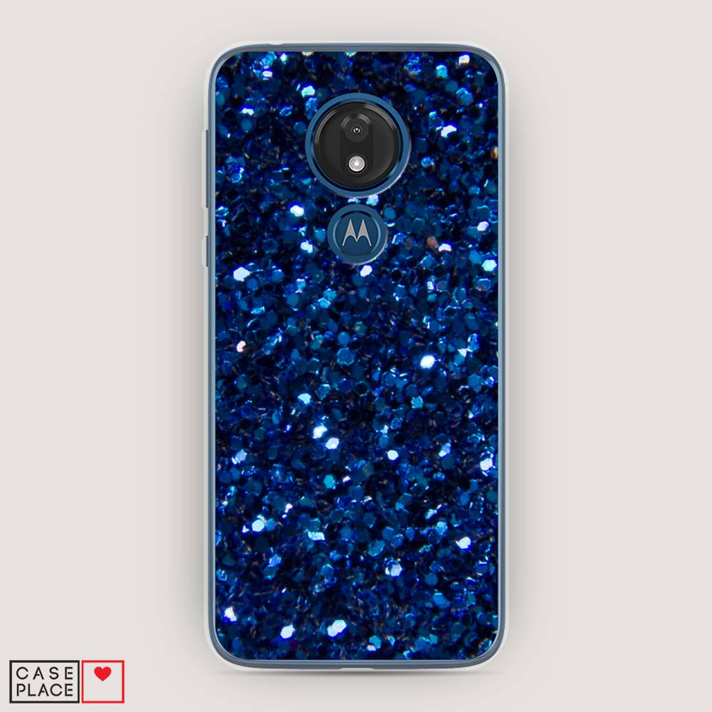 

Чехол Awog "Синие блестки рисунок" для Motorola Moto G7