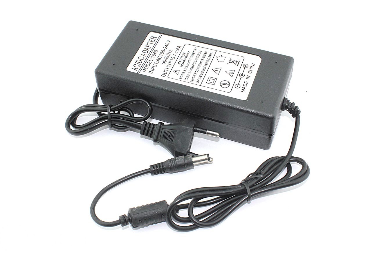 

Блок питания OEM 15V 4A 5.5x2.5mm, Черный, 15V 4A 5.5x2.5mm