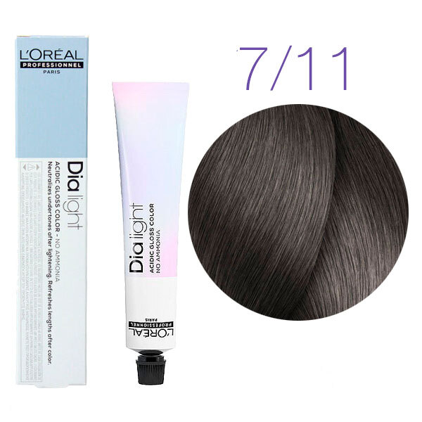 Краска LOreal Professionnel Dia Light № 7.11, 50 мл