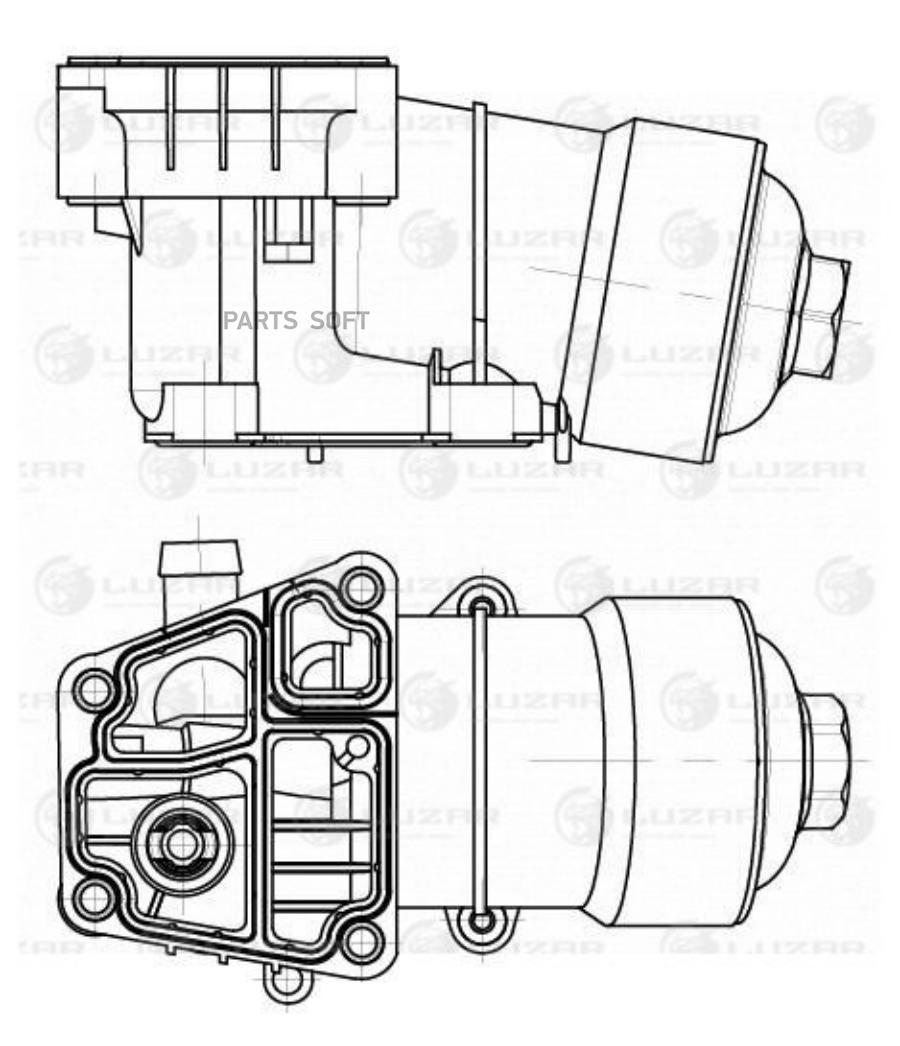 Корпус масляного фильтра Golf VI (08-)/Tiguan (08-) 1.6D/2.0D (LBP 1806)