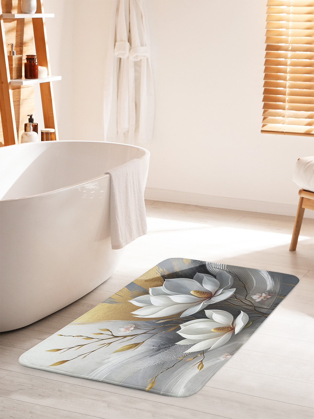 

Коврик для ванной туалета душа JoyArty "Взмах цветка", bath_sd3345_60x100