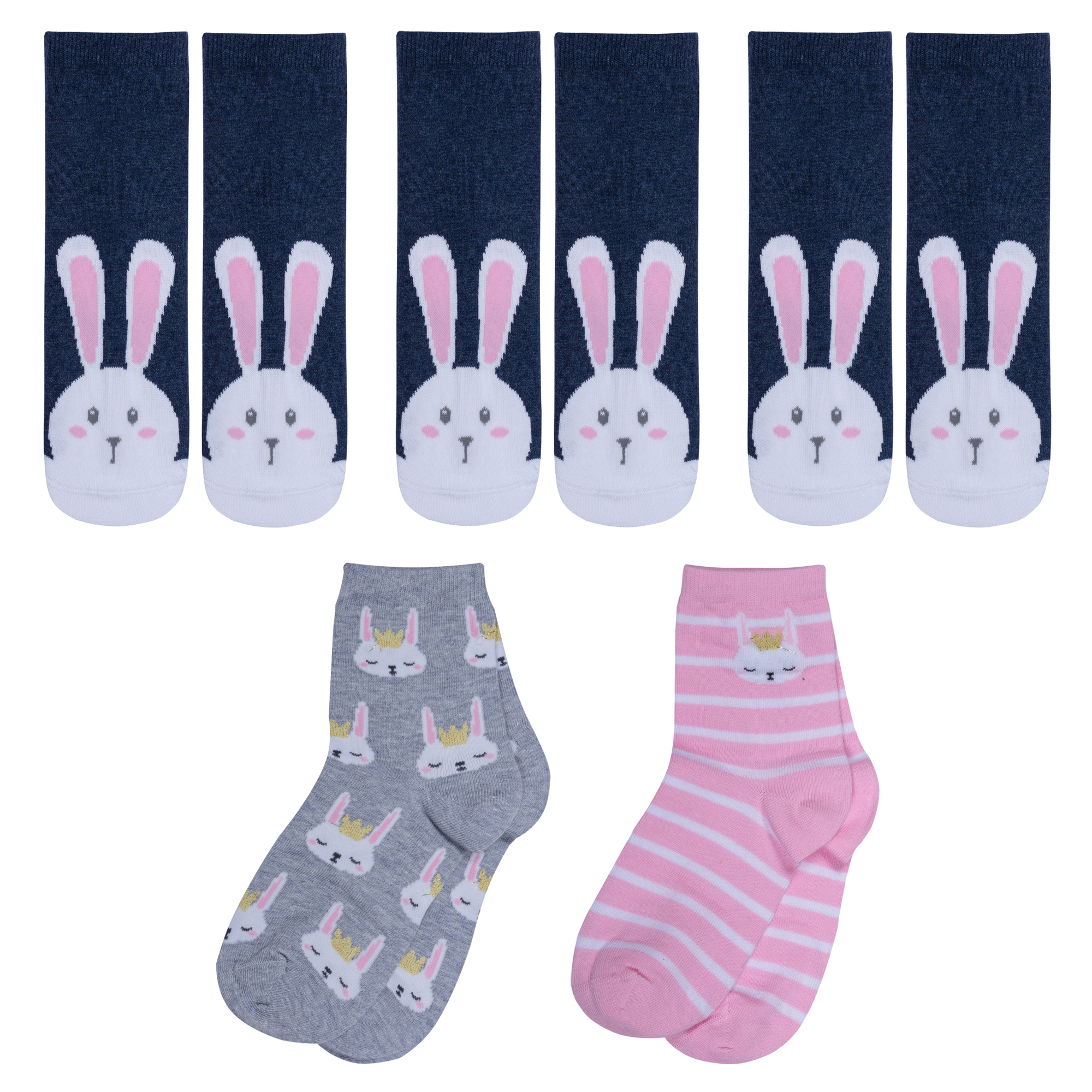 

Носки детские Rusocks 5-Д3-13055, синий; серый; розовый, 16-18, 5-Д3-13055