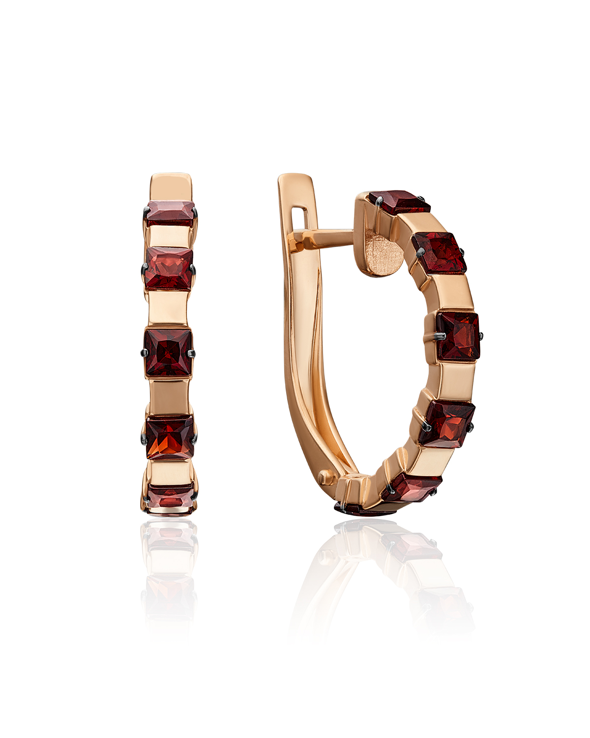 

Серьги из красного золота PLATINA jewelry 02-4475-00, гранат, 02-4475-00