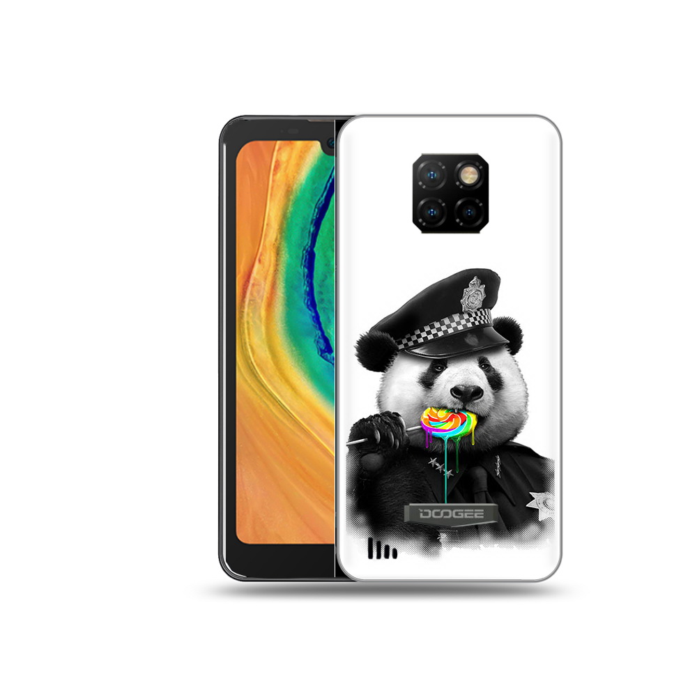 

Чехол MyPads Tocco для Doogee S88 Plus Панда полиция, Прозрачный, Tocco