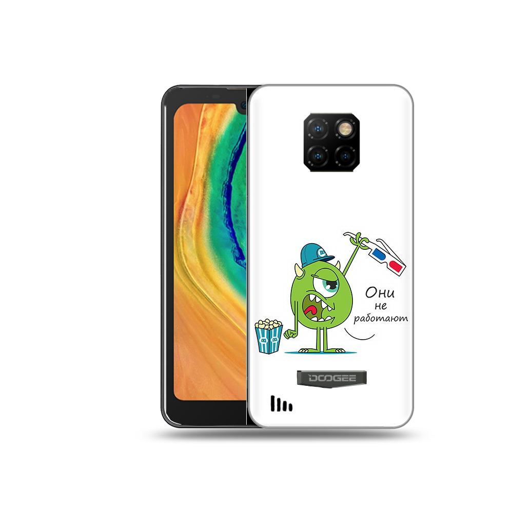 

Чехол MyPads Tocco для Doogee S88 Plus Очки не работают, Прозрачный, Tocco