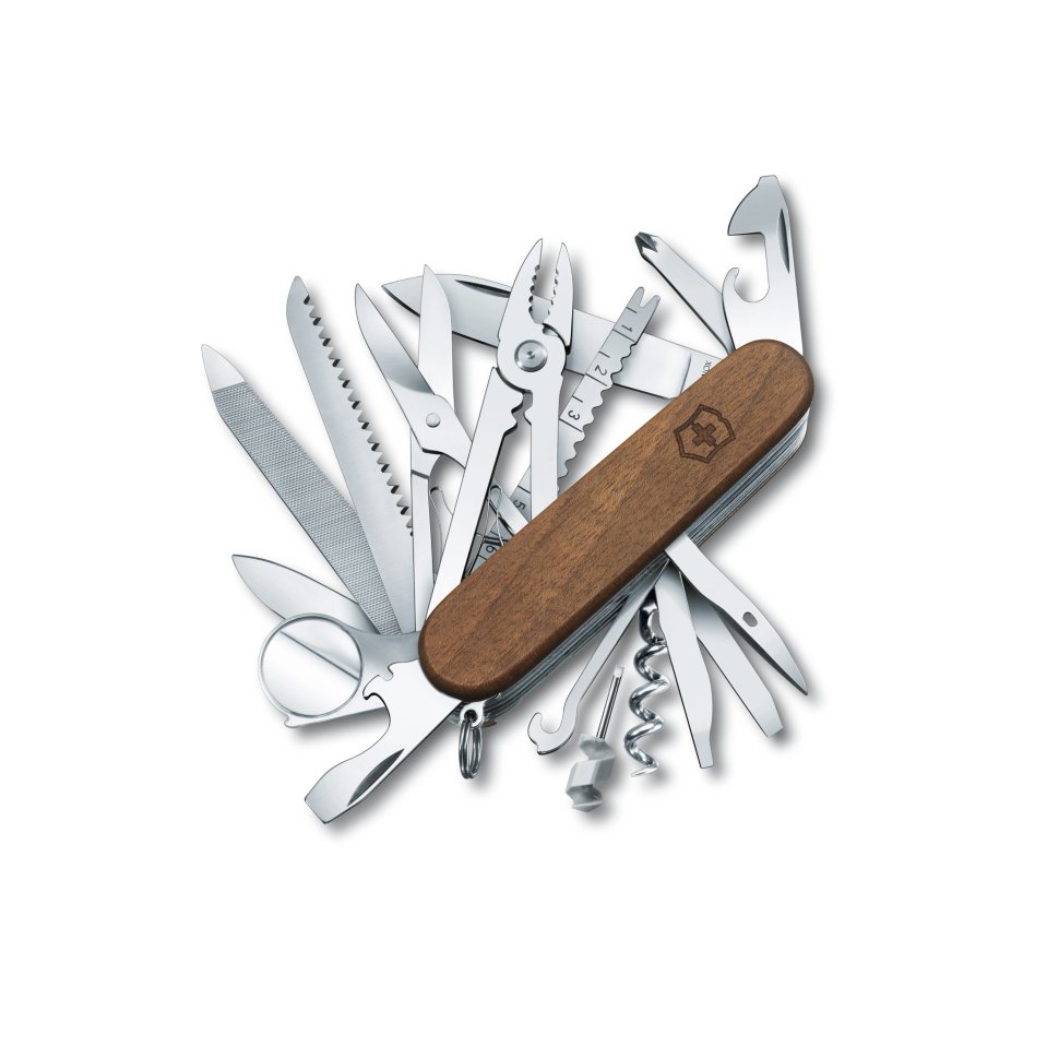 фото Нож victorinox swisschamp wood, 91мм, 29 функций, дерево